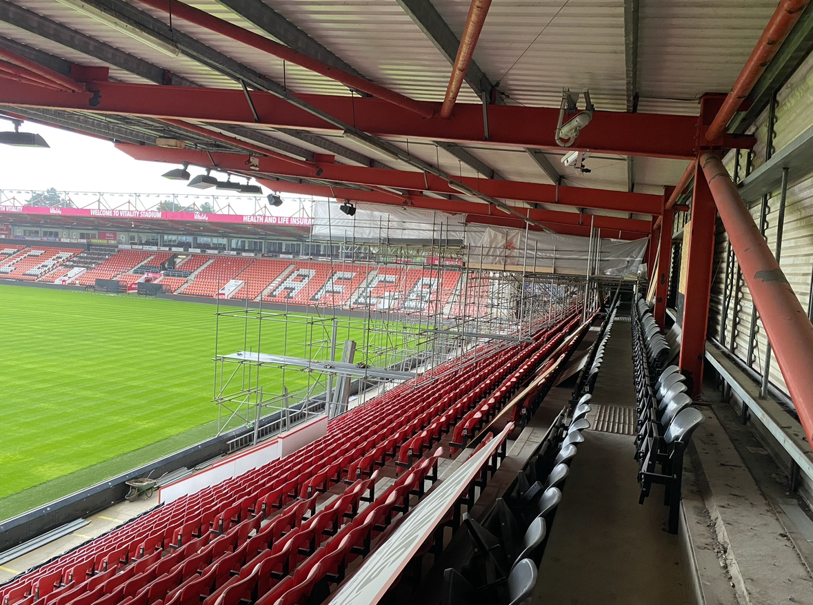 Bournemouth FC Stadium after blasting